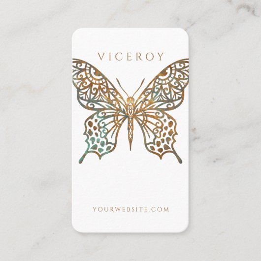 Schönes Verziertes Dekorationslogo Weiß Visitenkarte (Vorderseite)