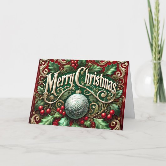 Schönes verziertes Frohe Weihnachten (Vorderseite)