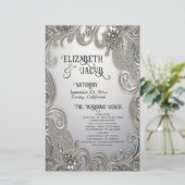 Schönes Verziertes Hochzeitspapier (Stehend Vorderseite)