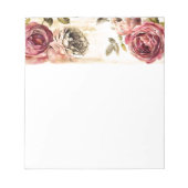 Schönes Viktorianisches Blumengemälde Notizblock (Vorderseite)