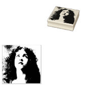 Schönes Viktorianisches Frauengesicht, Gummi-Brief Gummistempel (Stempel)