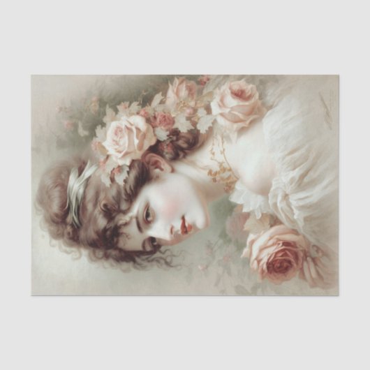 Schönes Viktorianisches Lady Tissue Paper Seidenpapier (Vorderseite)