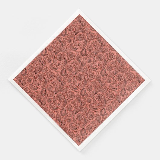 Schönes vintage Blumen-Paisleymuster Serviette (Ecke)