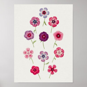 Schönes vintage botanisches Illustrationsposter Poster