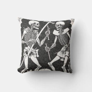 Schönes Vintage Gothik Skelett design Kissen