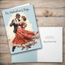 Schönes Vintage-Paar tanzt Valentinstag