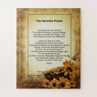 Schönes Vintage-Rahmen-Serenity-Gebets-Puzzle Puzzle