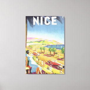 Schönes vintage Reiseposter Leinwanddruck