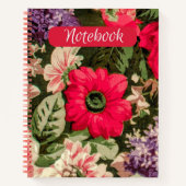Schönes Vintages BlumengussNotebook Notizblock (Vorderseite)
