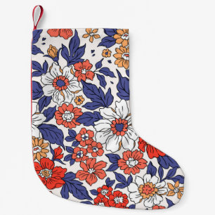 Schönes Vintages Blumenmuster in kleinem Realisti Kleiner Weihnachtsstrumpf