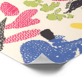 Schönes Vintages Blumenmuster in vielen Varianten Poster (Ecke)