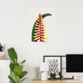 Schönes Vintages botanisches Illustrationspopster Poster (Heimbüro)