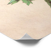 Schönes Vintages botanisches Illustrationspopster Poster (Ecke)
