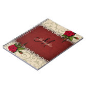 Schönes Vintages Design der Blume - Monogramm Notizblock (Linke Seite)