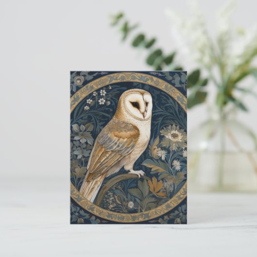 Schönes Vintages Eulchen Postkarte (Stehend Vorderseite)