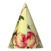 Schönes Vintages florales Glück zum Geburtstag Partyhütchen (Rückseite)