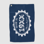 Schönes Vintages Golfhandtuchgeschenk für Männer G Golfhandtuch (Vorderseite)