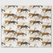 Schönes Vintages Hirschmuster Geschenkpapier (Flach)