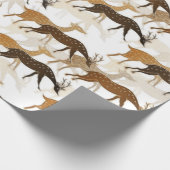 Schönes Vintages Hirschmuster Geschenkpapier (Ecke)