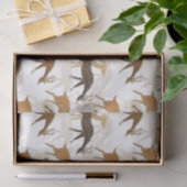 Schönes Vintages Hirschmuster Seidenpapier (Geschenk)