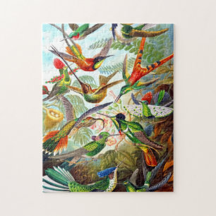 Schönes Vintages Hummingbird Print Bird Puzzle