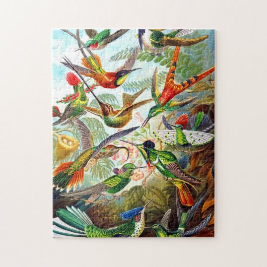 Schönes Vintages Hummingbird Print Bird Puzzle (Vertikal)