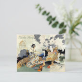 Schönes Vintages japanisches Einladung (Stehend Vorderseite)