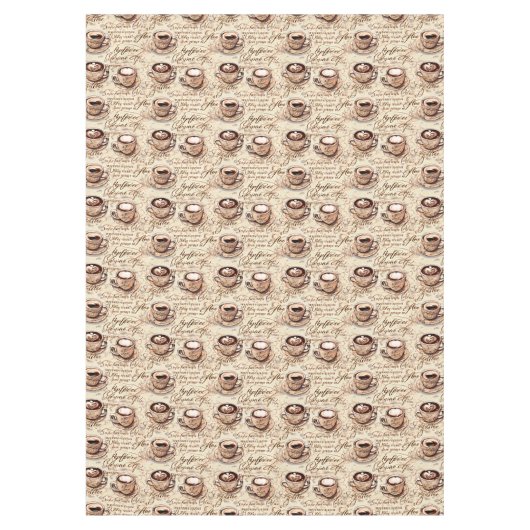 Schönes Vintages Kaffeeprinzip Tischdecke (Vorderseite)