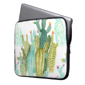 Schönes Vintages Kakteen, Sukkulturen, Kakteen blo Laptopschutzhülle (Vorderseite Links)