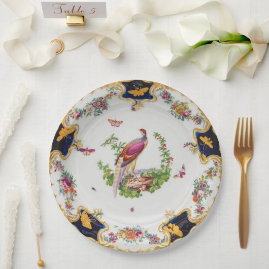 Schönes Vintages Mecklenburg-Strelitz Chelsea Pappteller (Hochzeit)