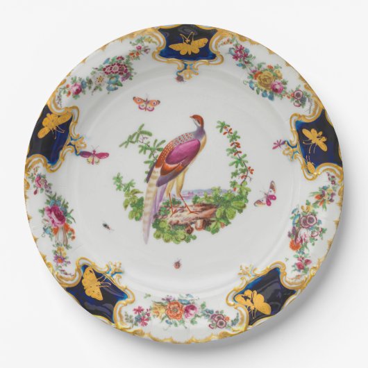 Schönes Vintages Mecklenburg-Strelitz Chelsea Pappteller (Vorderseite)