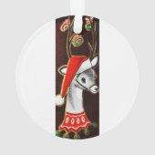 Schönes Vintages Mitte- des JahrhundertsMod-Ren Ornament (Rückseite)