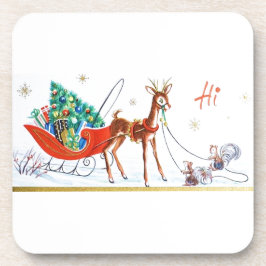 Schönes Vintages Mitte- des JahrhundertsMod-Ren Untersetzer