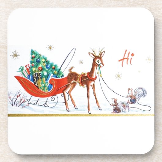 Schönes Vintages Mitte- des JahrhundertsMod-Ren Untersetzer (Vorderseite)