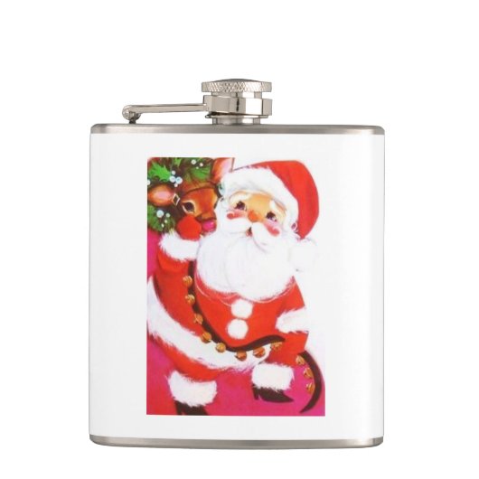 Schönes Vintages Mitte- des JahrhundertsMod Sankt Flachmann (Vorderseite)