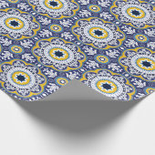 💙 💛 Schönes Vintages Mittelmeer Azulejos Geschenkpapier (Ecke)