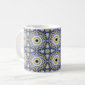 💙 💛 Schönes Vintages Mittelmeer Azulejos Kaffeetasse (Vorderseite Links)