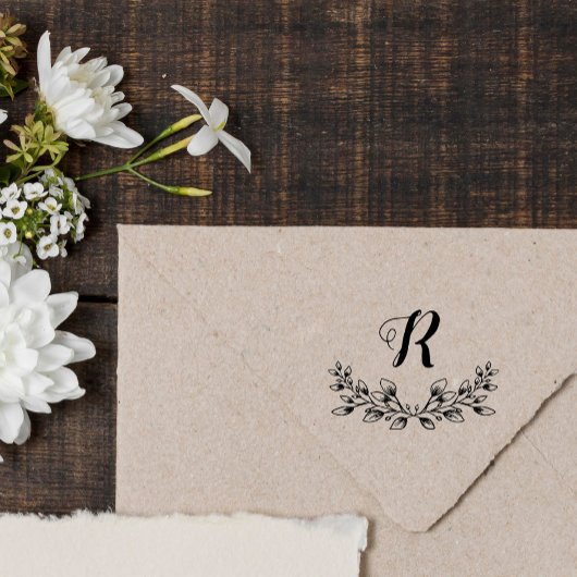 Schönes, Vintages Monogramm Gummistempel