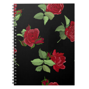 Schönes, Vintages, nahtloses Blumenmuster mit rosa Notizblock