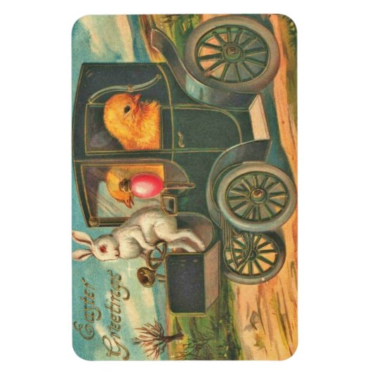 Schönes Vintages Ostern Magnet (Vertikal)