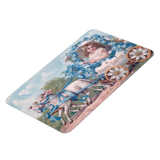 Schönes Vintages Ostern Magnet (Linke Seite)