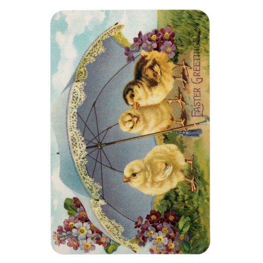 Schönes Vintages Ostern Magnet (Vertikal)