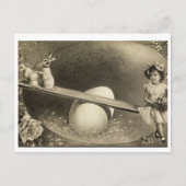 Schönes Vintages Ostern Postkarte (Vorderseite)