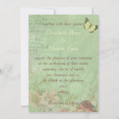 Schönes, Vintages Papier, Einladung zur Hochzeit (Rückseite)