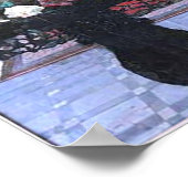 Schönes Vintages Pfauenbild-Poster Poster (Ecke)