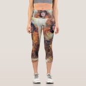 Schönes Vintages Portrait der Frau Capri Leggings (Vorderseite)