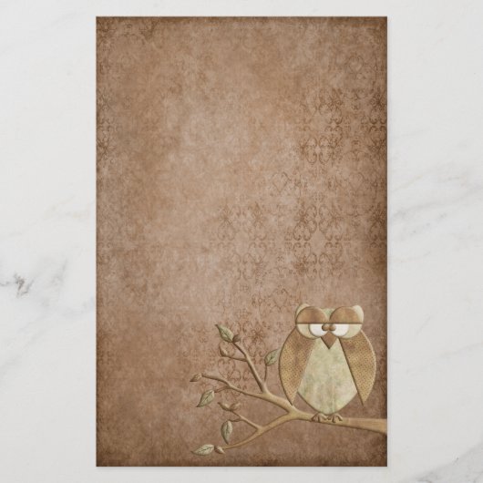 Schönes Vintages Retro-Backowl-Geschirr Briefpapier (Vorderseite)