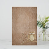Schönes Vintages Retro-Backowl-Geschirr Briefpapier (Stehend Vorderseite)