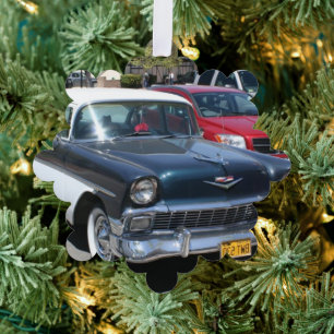 Schönes Vintages Retro-Klassiker US Car Ornament Karte