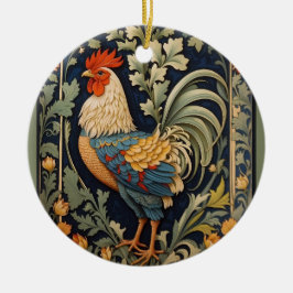 Schönes Vintages Rooster William Morris Inspiriert Keramik Ornament